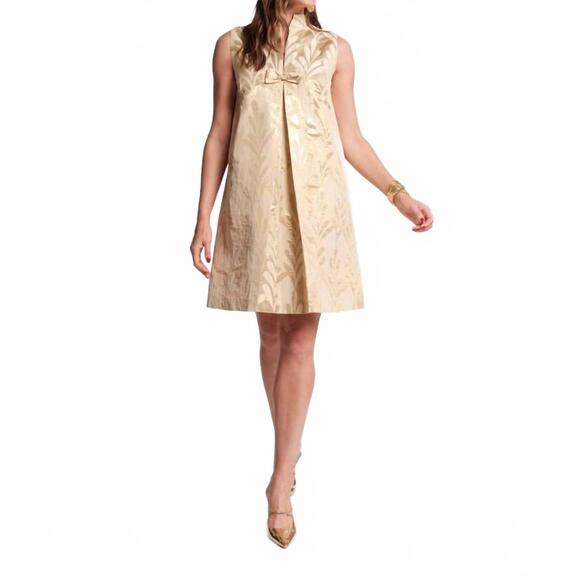 NEW FRANCES VALENTINE tabitha mini dress in royal palm jacquard